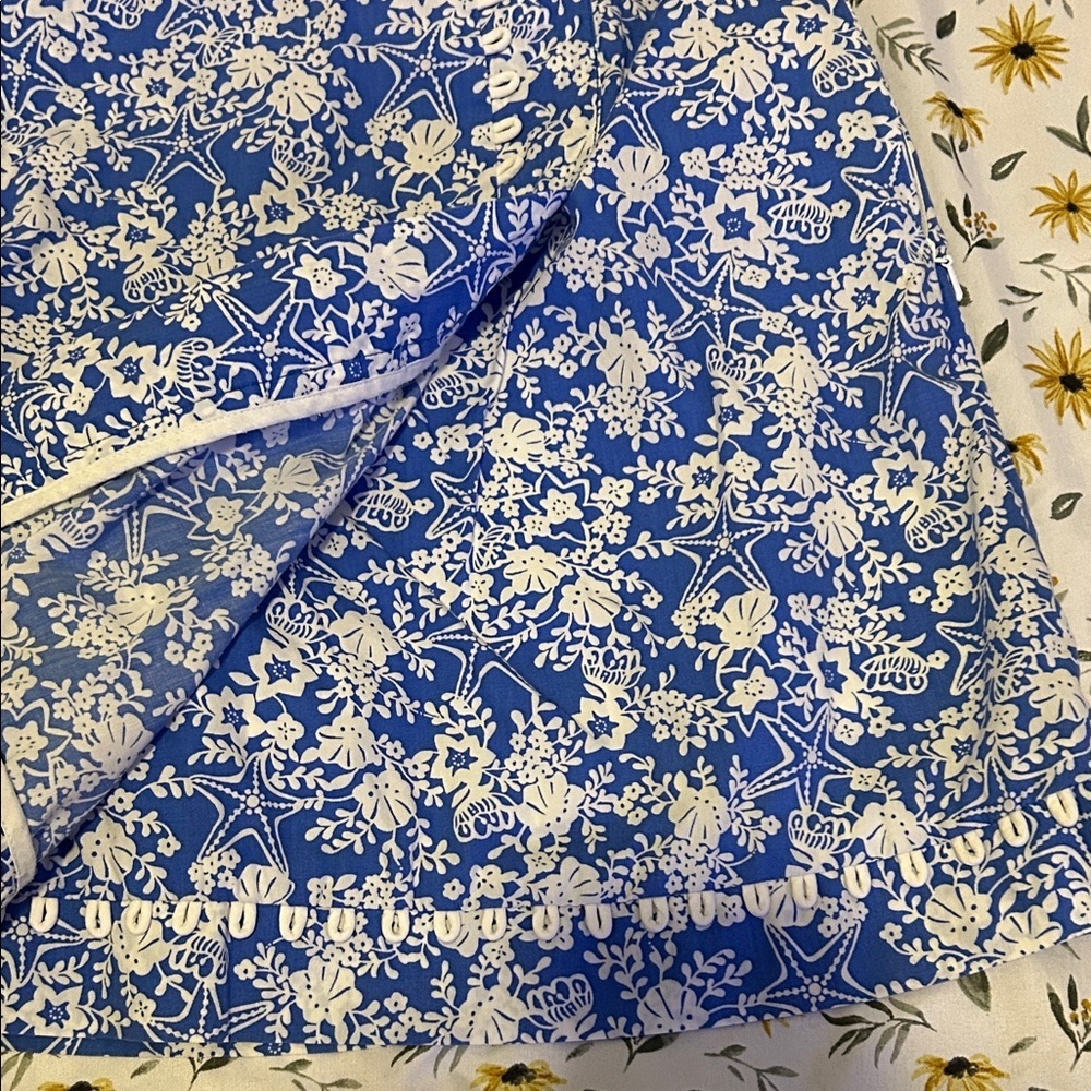 Lilly Pulitzer Blue and White Aquatic Michelina Mini Skort - Picture 5 of 6